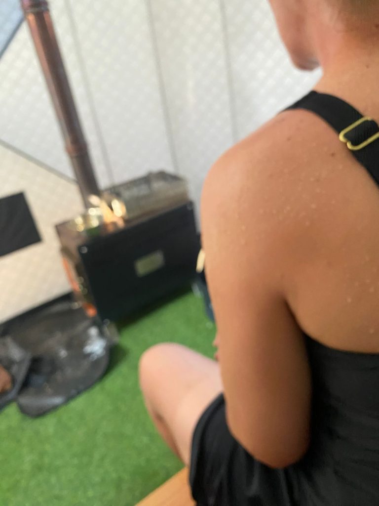 TwigGo portable sauna in use