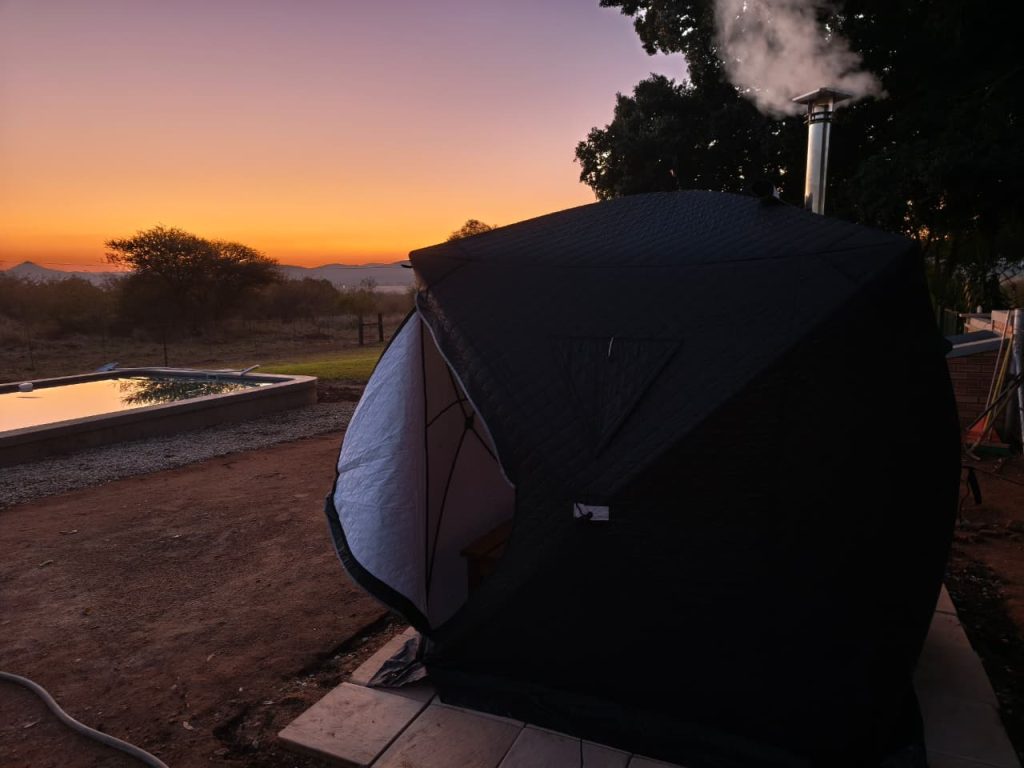 TwigGo portable sauna in use