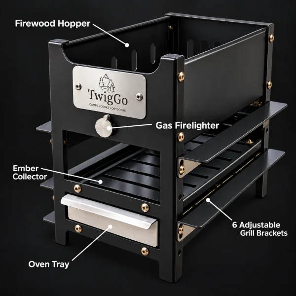 TwigGo Ember Oven 2 TwigGo Ember Oven, front view