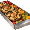 TwigGo Ember Oven 7 Roasted mushrooms and peppers in the Ember Oven stainless steel tray