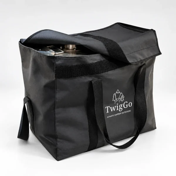TwigGo Sauna Stove Carry Bag 2 TwigGo Sauna Stove Carry Bag, side view with carry straps